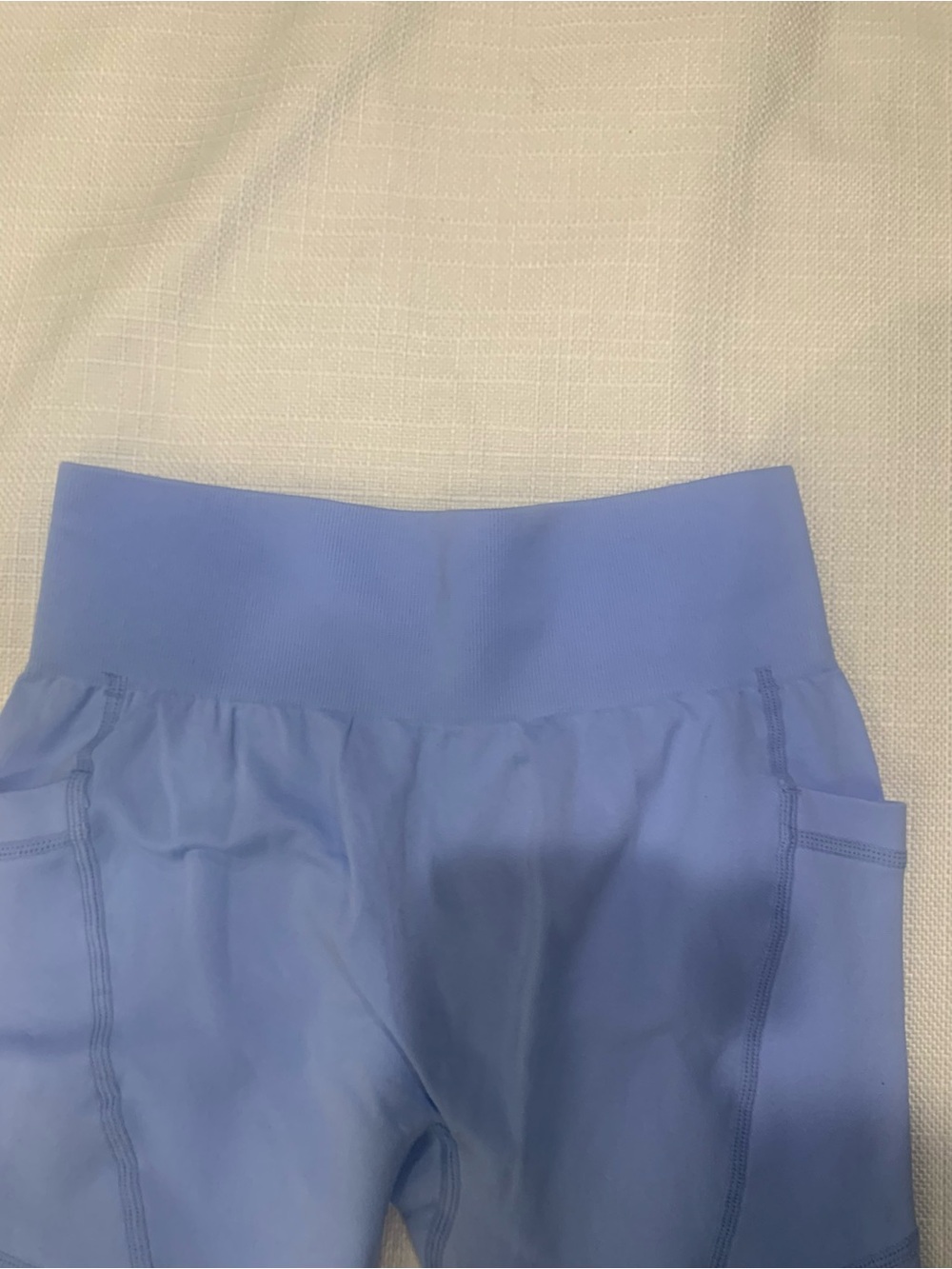 (NWT) High Waisted Periwinkle Blue Seamless Pocket Leggings Size - Picture 5 of 12